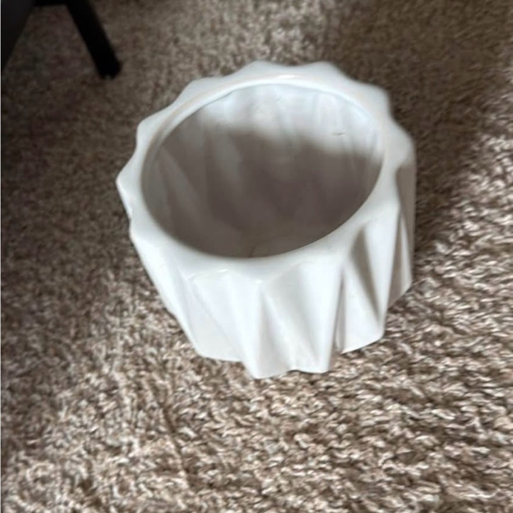 White Ceramic Planter